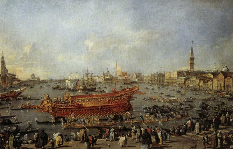 Francesco Guardi Doge on the Bucentoro on Ascension Day oil painting picture